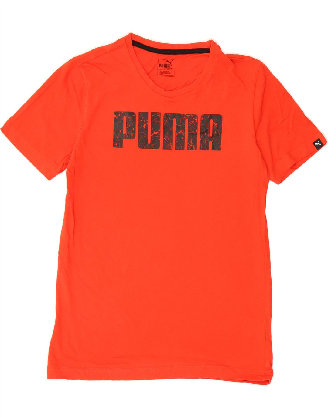 PUMA Mens Graphic T-Shirt Top Small Orange Cotton Vintage Puma and Second-Hand Puma from Messina Hembry 