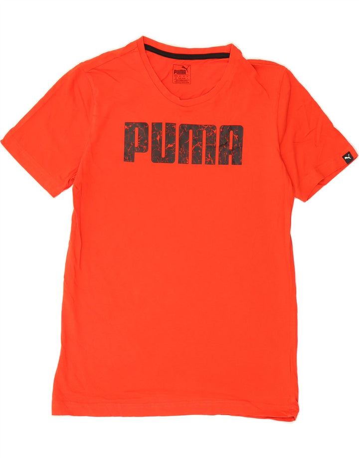 PUMA Mens Graphic T-Shirt Top Small Orange Cotton Vintage Puma and Second-Hand Puma from Messina Hembry 