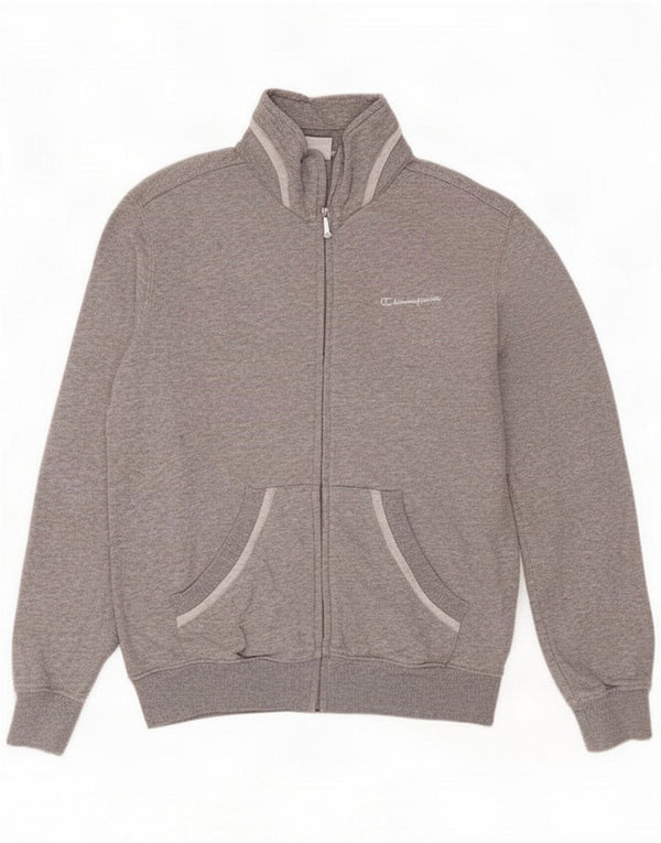 Champion Giacca da tuta da donna UK 10 Small Grigio screziato in cotone