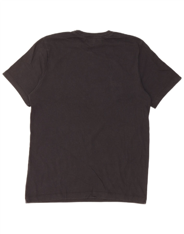 NIKE Mens Graphic T-Shirt Top Medium Black Cotton
