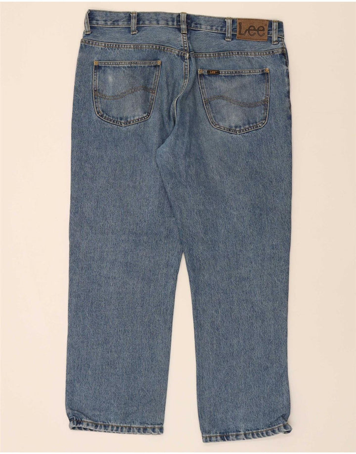 LEE Mens Brooklyn Straight Jeans W38 L27 Blue Cotton