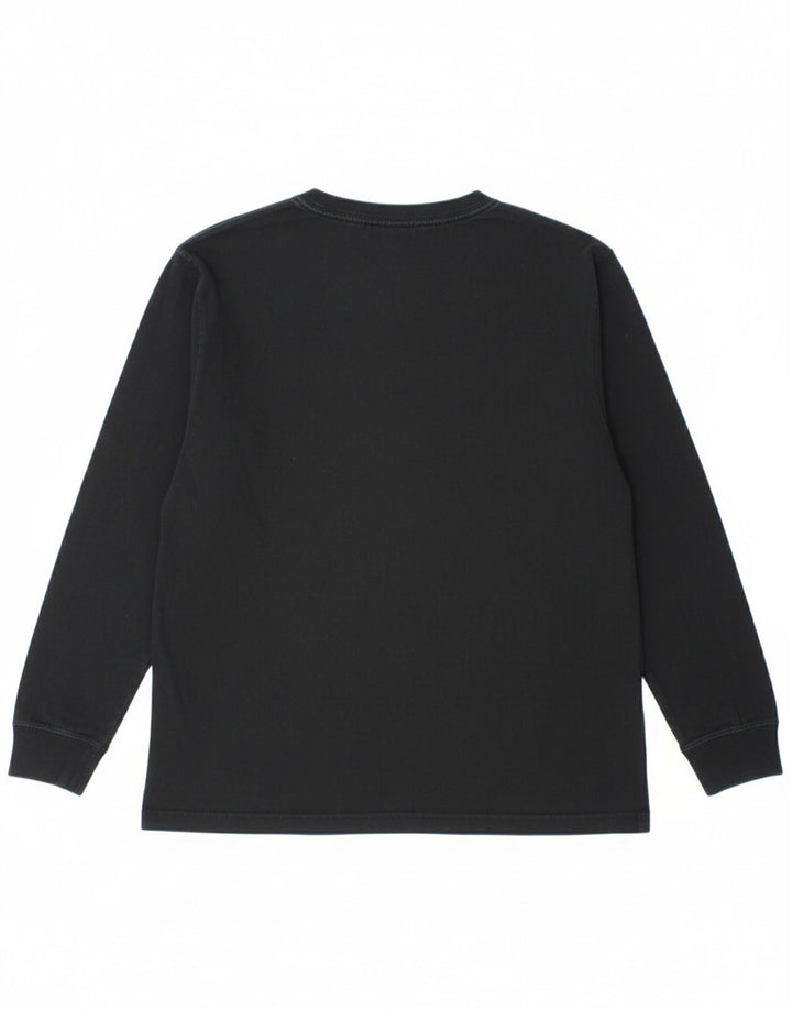 NIKE Mens Graphic Top Long Sleeve Medium Black Cotton