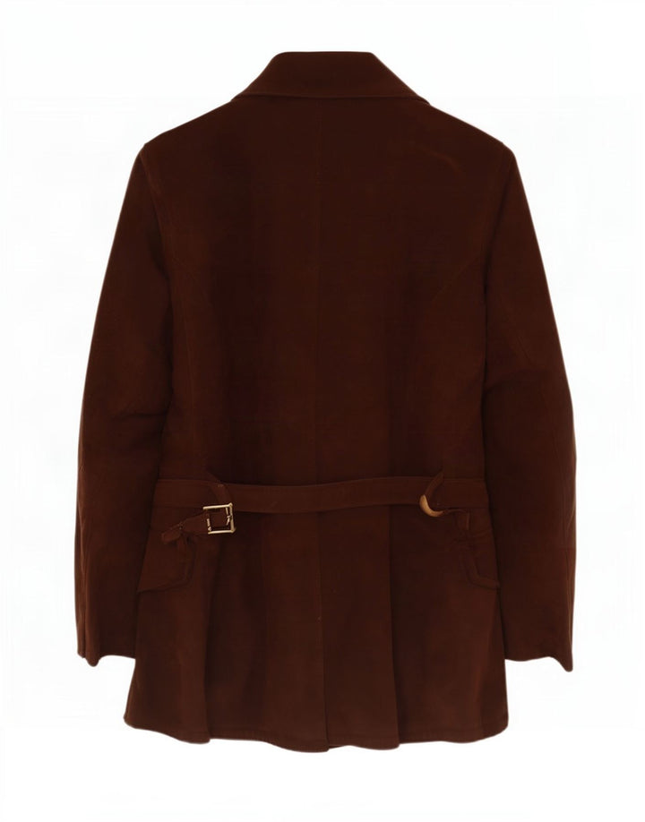 veste en daim femme vintage UK 14 Brun moyen