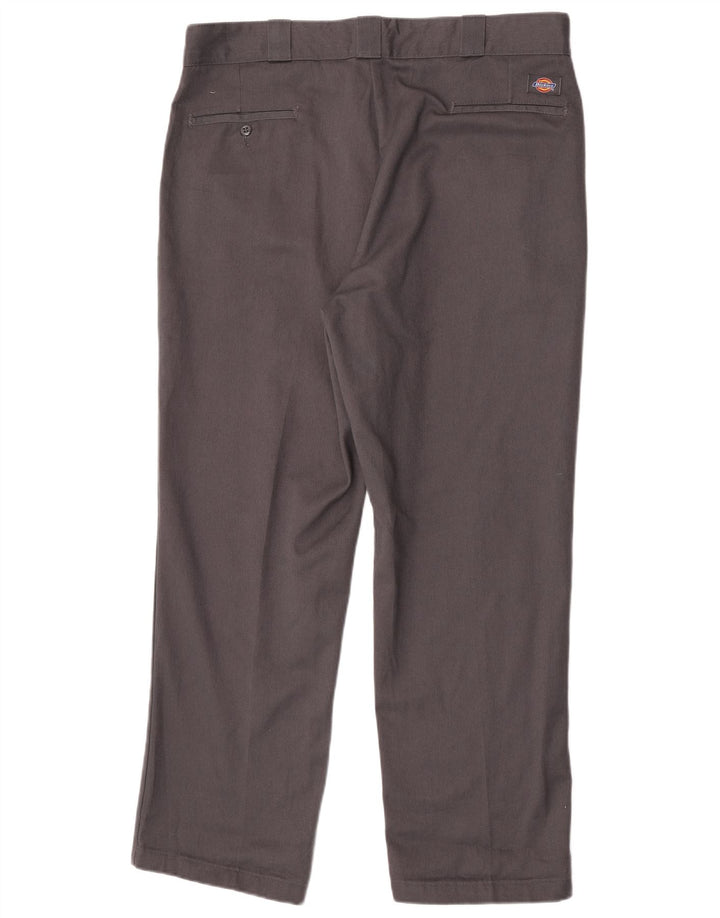 Dickies Mens Straight Chino Trousers W38 L30 Grey Polyester
