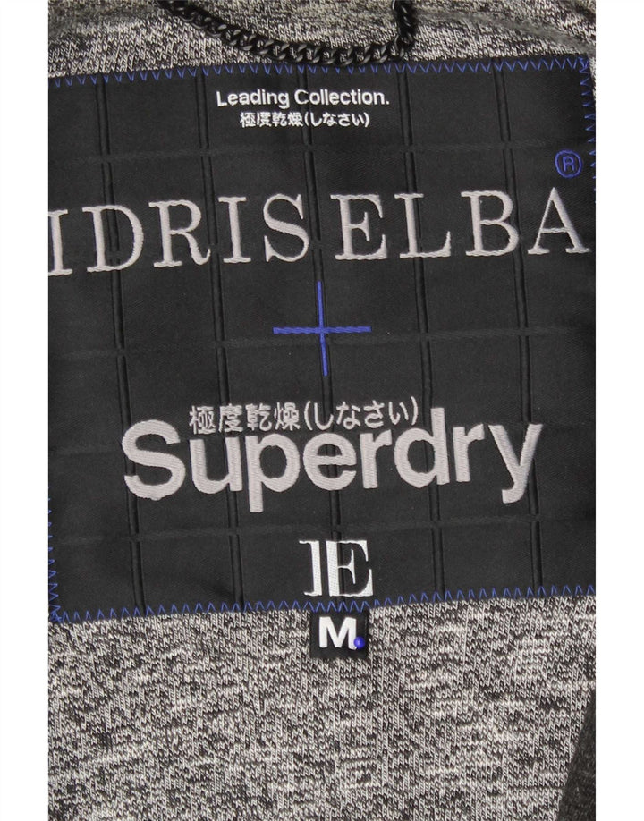 Jachetă Varsity Superdry pentru bărbați UK 38 Medium Gri cu dungi acrilice