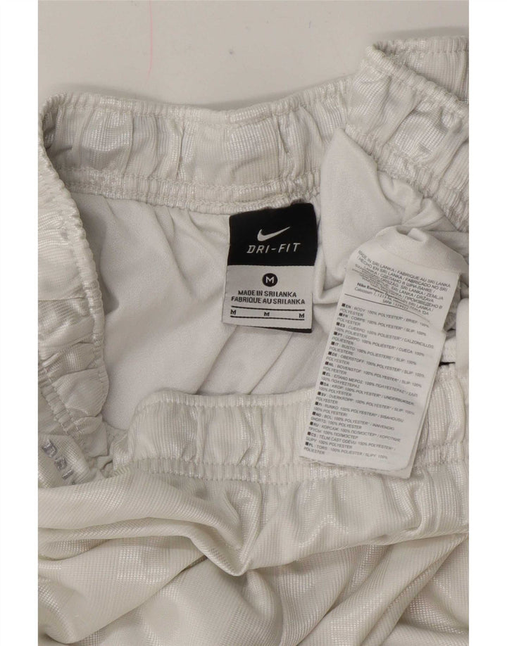 Nike Herre Dri Fit almindelige sportsshorts Medium hvid stribet polyester