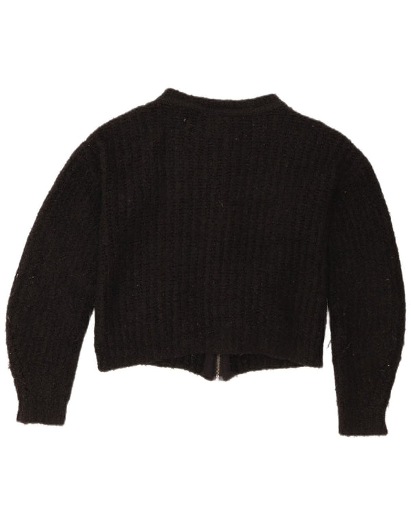 Maglione cardigan corto da donna Topshop UK 6 XS acrilico nero