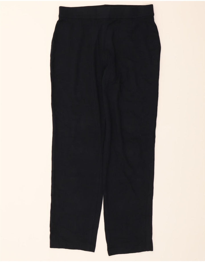 MARKS & SPENCER Womens Tracksuit Trousers UK 12 Medium  Navy Blue Viscose Vintage Marks & Spencer and Second-Hand Marks & Spencer from Messina Hembry 