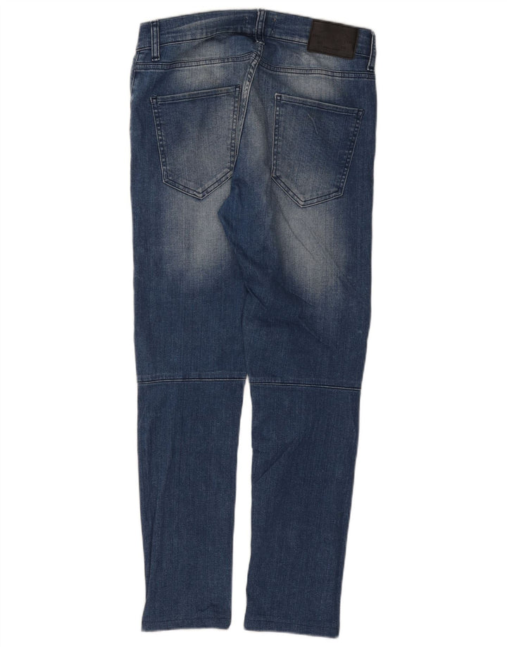 Zara Mens Distressed Slim Jeans EU 40 Medium W31 L28 Blue Colourblock