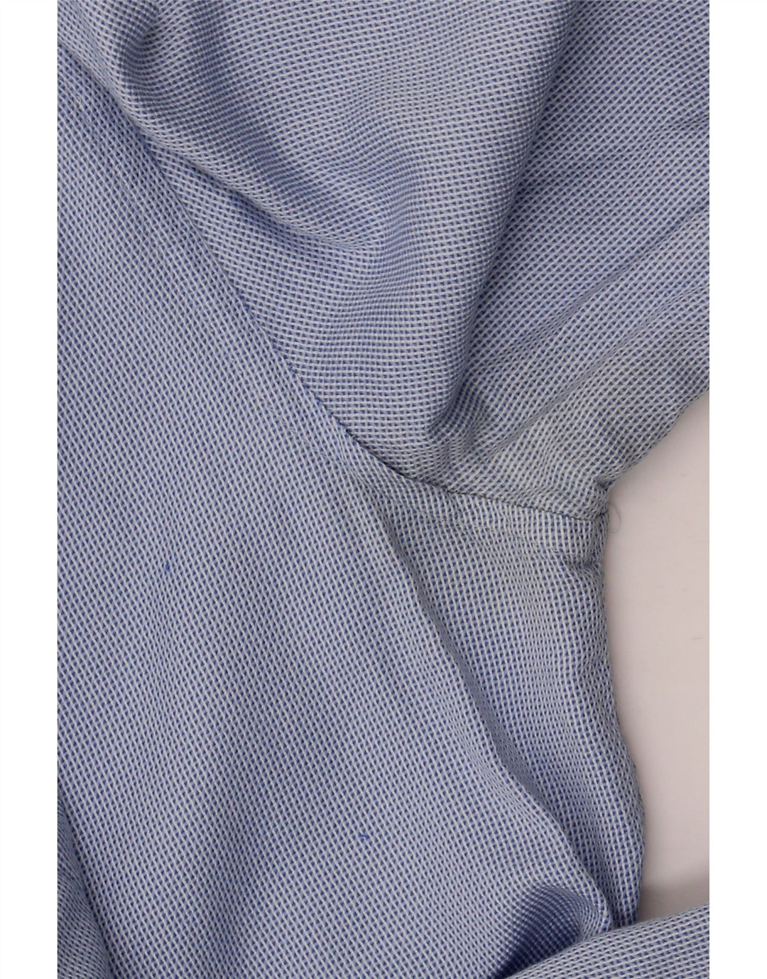 Zara Mens Slim Fit Shirt Small Blue Spotted Cotton