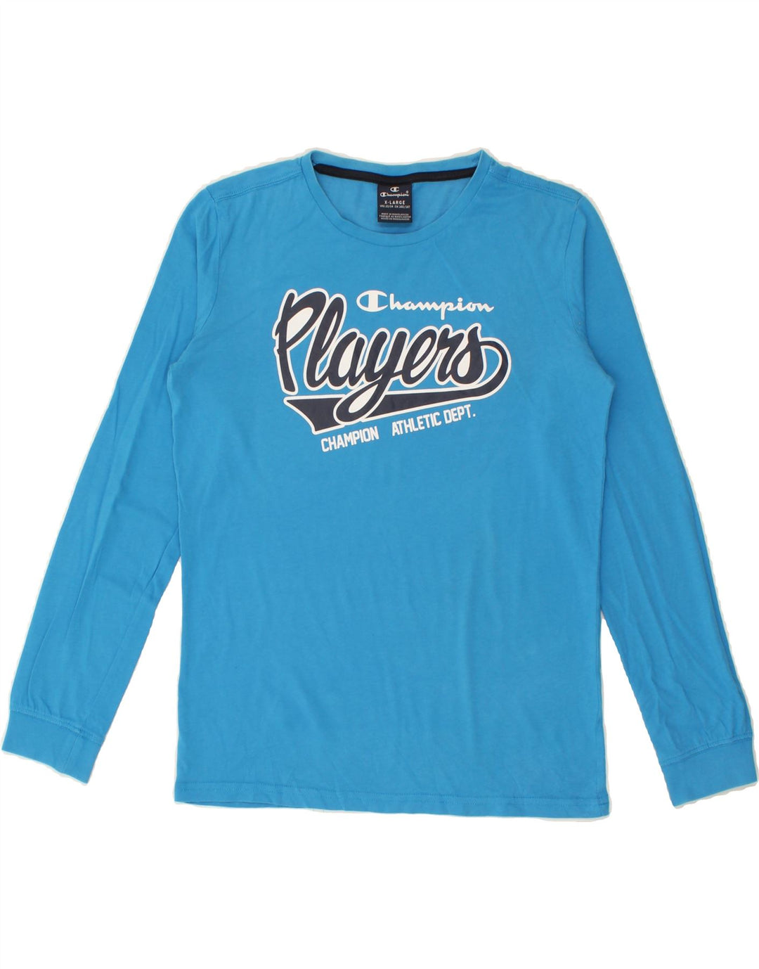 CHAMPION Boys Graphic Top Long Sleeve 13-14 Years Large  Blue Vintage Champion and Second-Hand Champion from Messina Hembry 