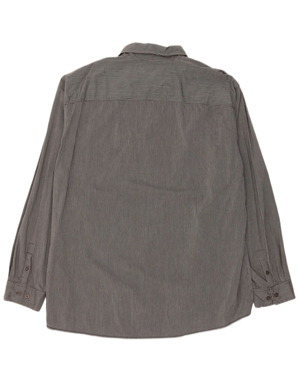 Camicia da uomo Mustang 3XL cotone a righe grigie