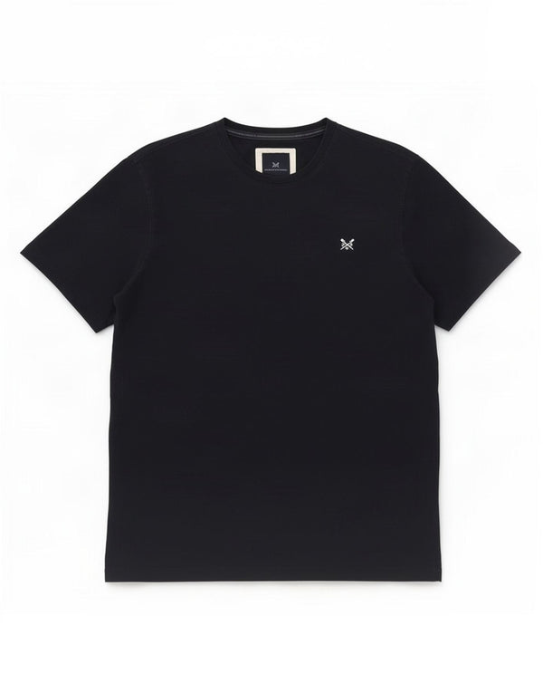 Crew Clothing Mens T-Shirt Top Large Navy Blue Cotton