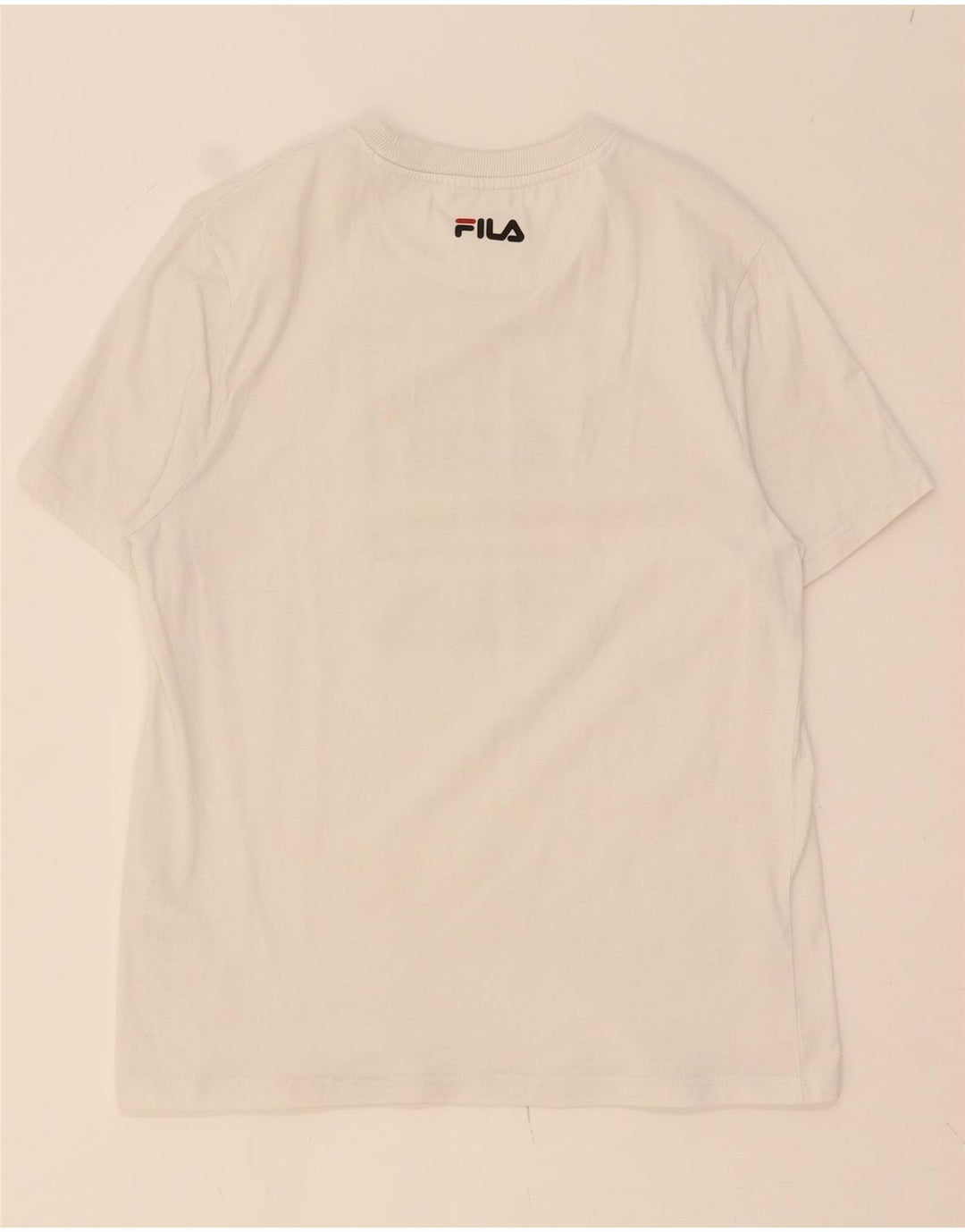 FILA Mens Graphic T-Shirt Top Small White Cotton Vintage Fila and Second-Hand Fila from Messina Hembry 