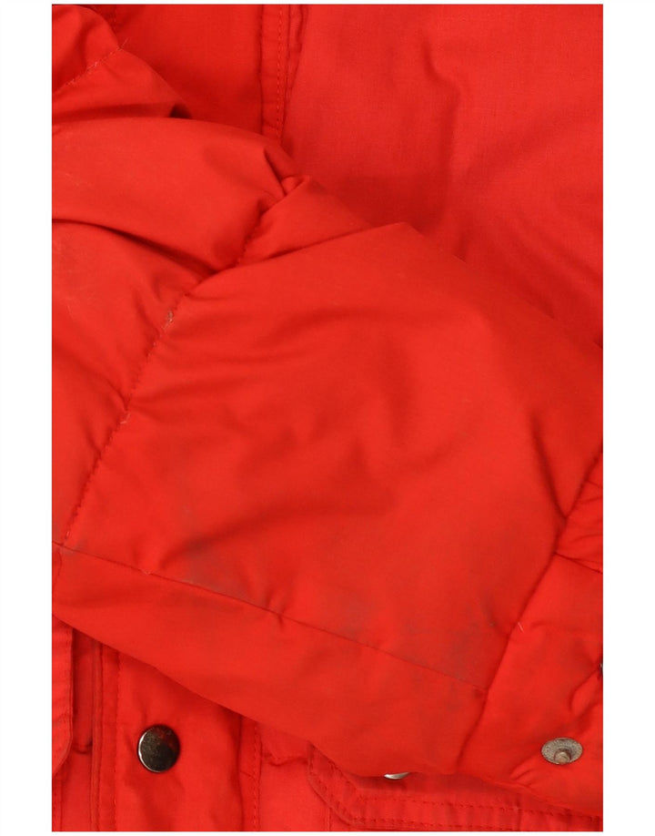 SALEWA Giacca imbottita con cappuccio da uomo UK 40 Large Rosso Colourblock Poliestere