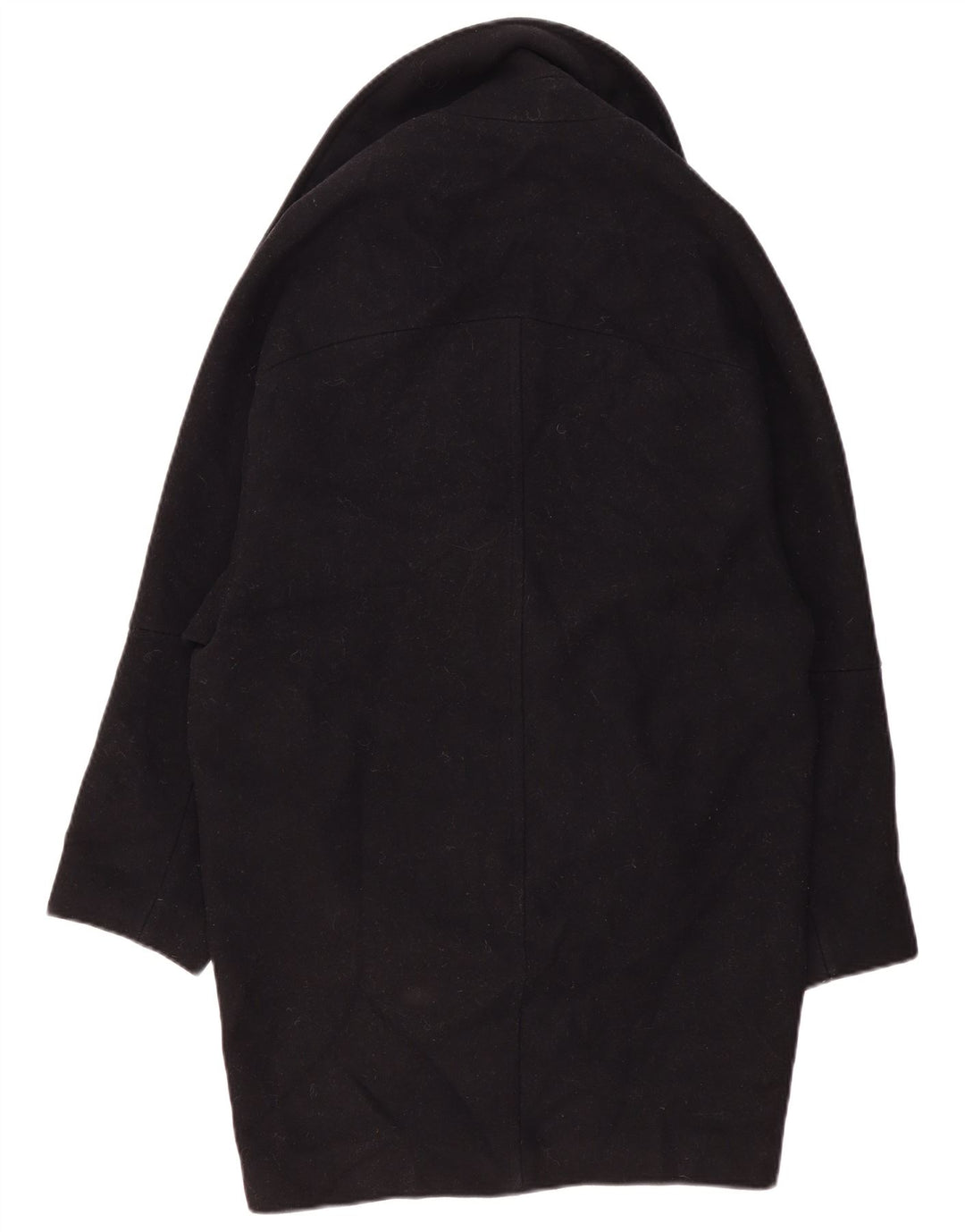 Zara Dame Oversized Dobbeltradet Frakke UK 6 XS Sort