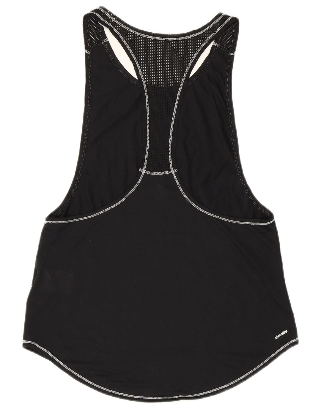 ADIDAS Womens Climalite Graphic Vest Top UK 8/10 Small Black Polyester