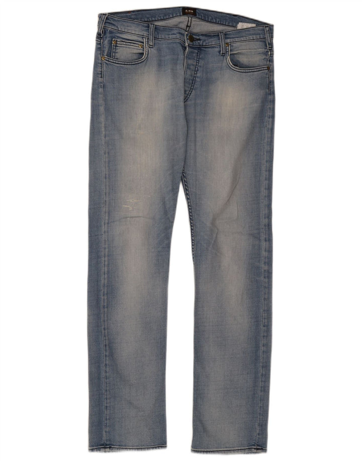 Lee Mens Powell Slim Jeans W34 L34 Blue Cotton