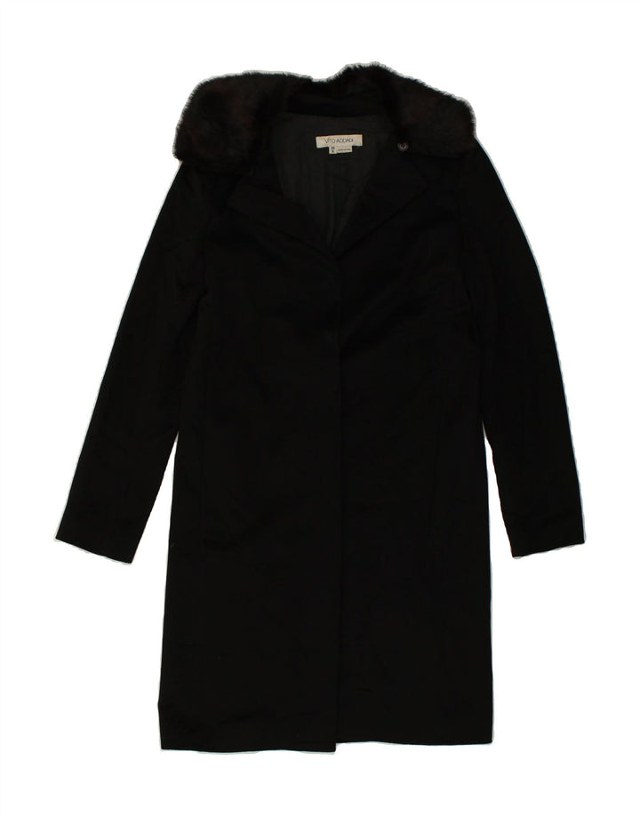 VINTAGE Womens Overcoat IT 40 Small Black New Wool | Vintage Vintage | Thrift | Second-Hand Vintage | Used Clothing | Messina Hembry 