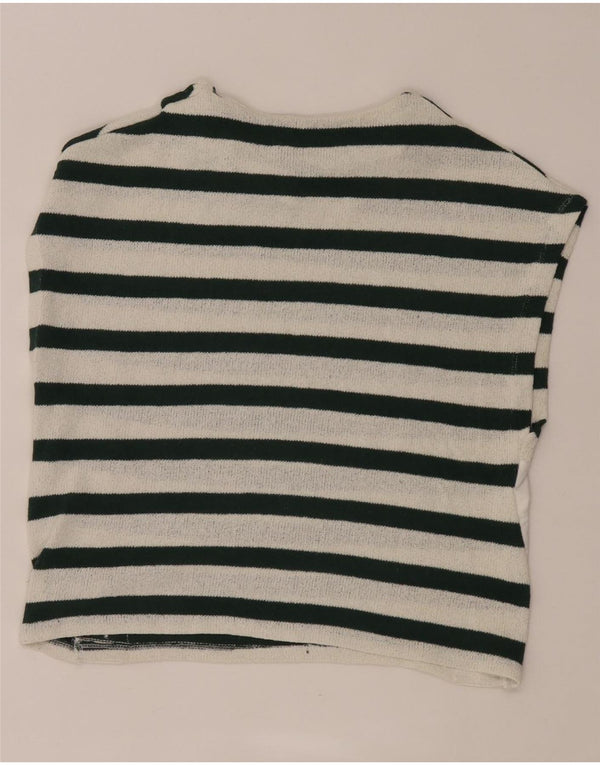 T-shirt Zara da donna Top UK 14 a righe bianche medie