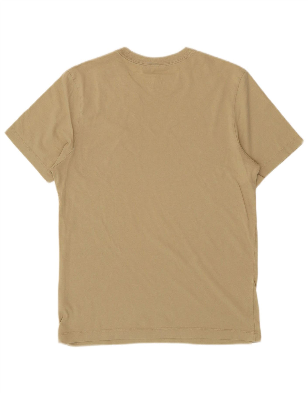 NIKE Mens Graphic T-Shirt Top Small Beige Cotton