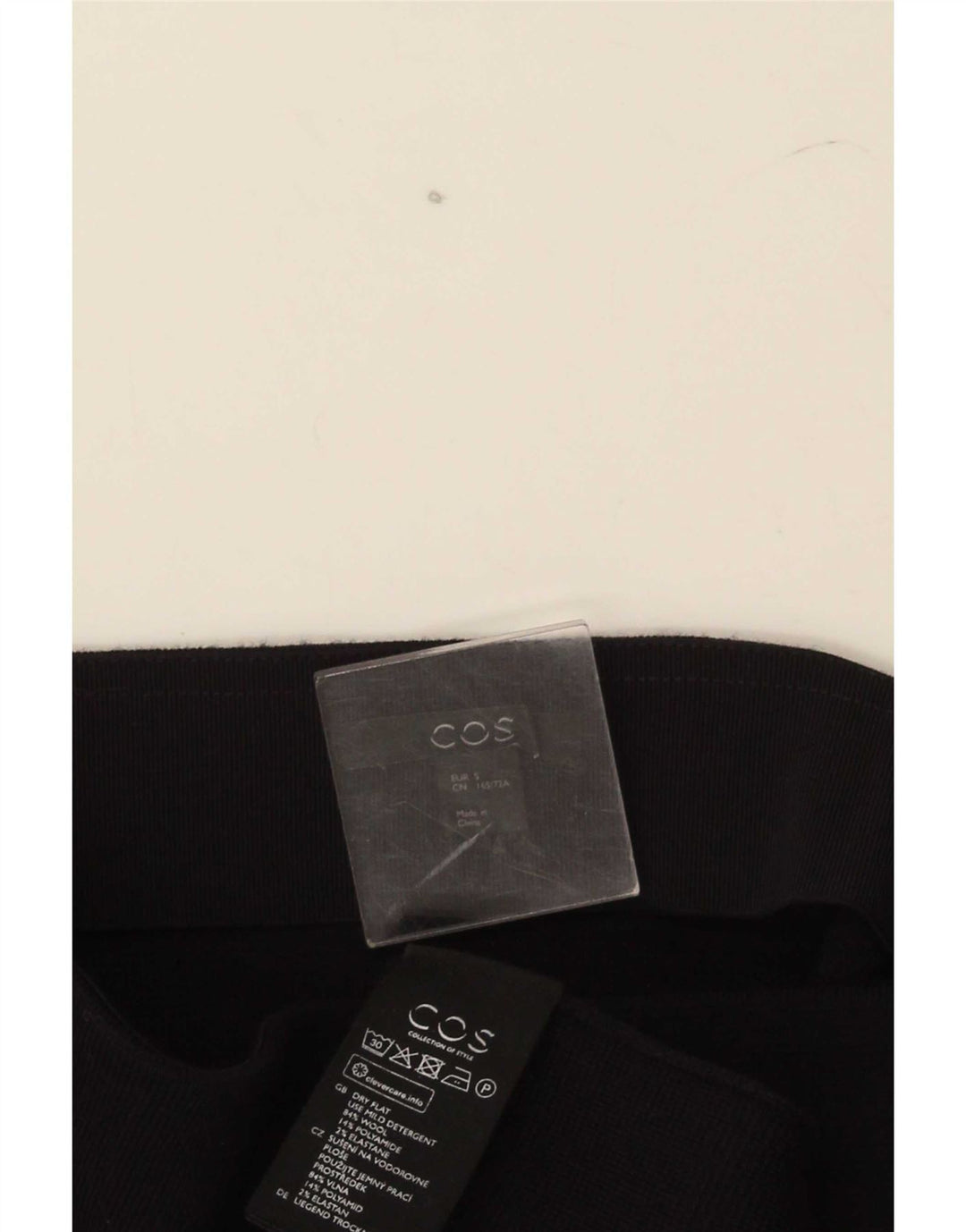 Cos Womens Straight Skirt Small W30 Black Wool