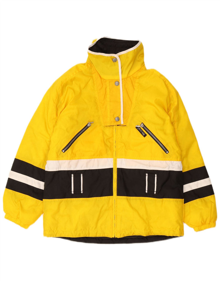 Tío Sam Chaqueta acolchada extragrande para mujer UK 10 Small Yellow Colourblock