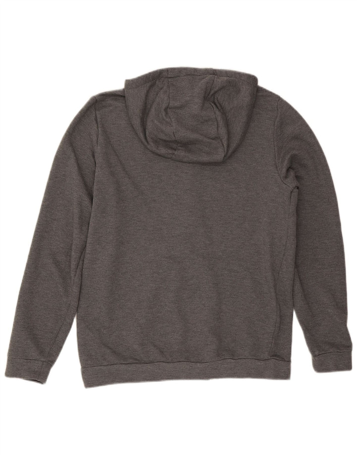 Nike Mens Dri Fit Standard Fit Zip Hoodie Sweater Medium Grey Polyester