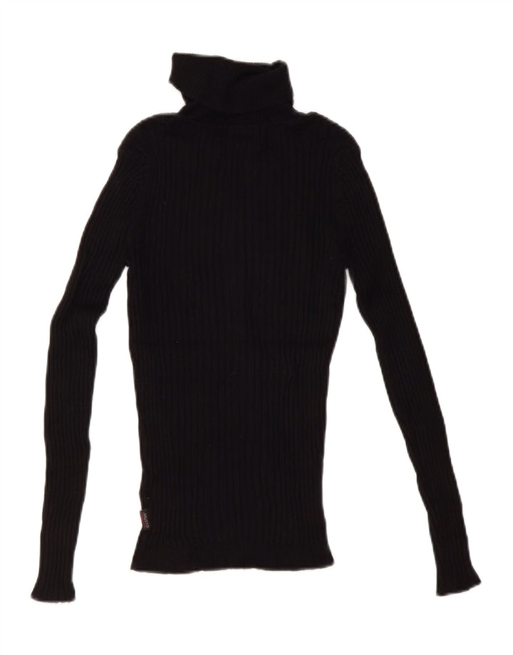 Musto Womens Roll Neck Jumper Sweater UK 12 Medium Black Viscose