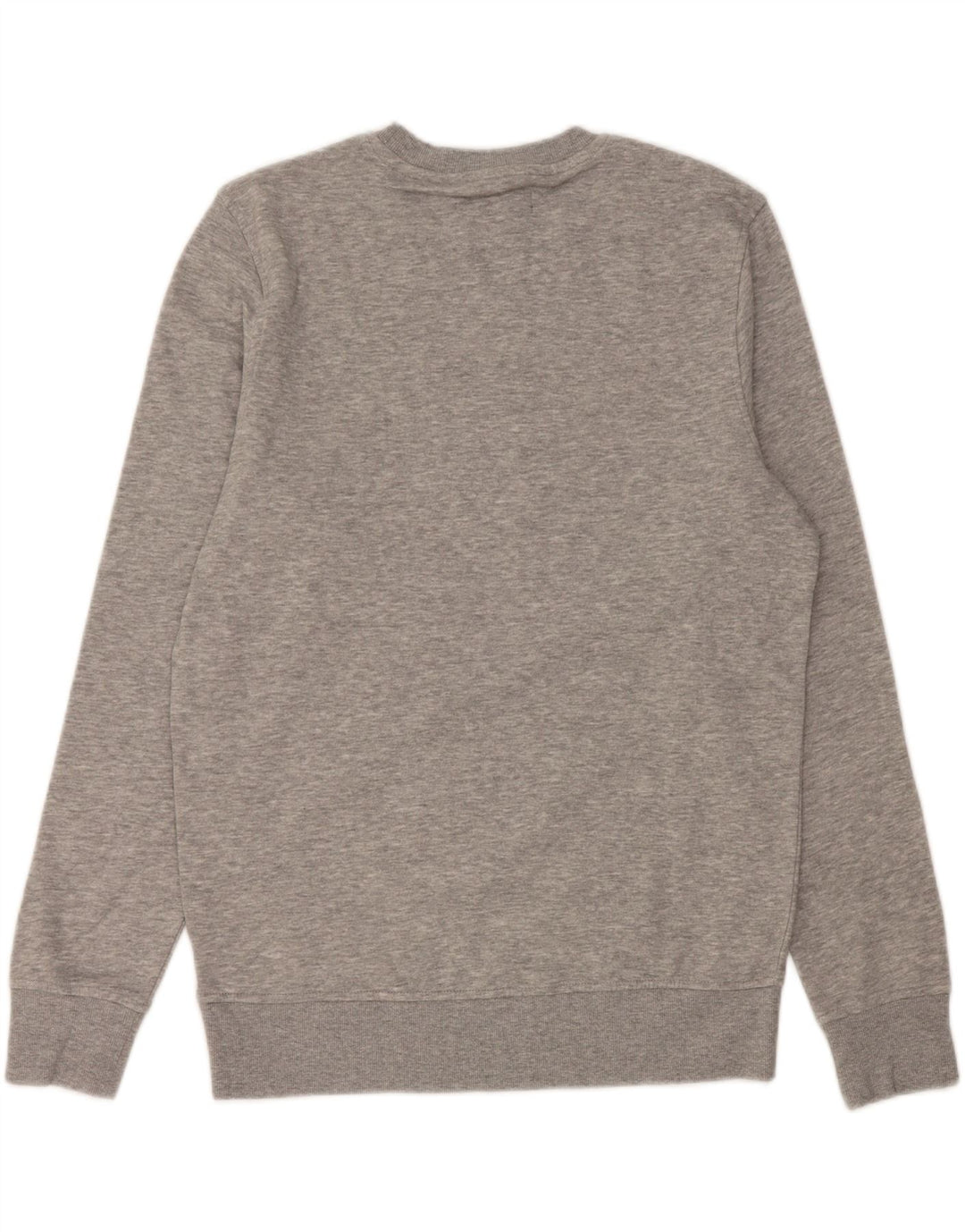 JACK & JONES Mens Graphic Sweatshirt Jumper Medium Grey Flecked Cotton