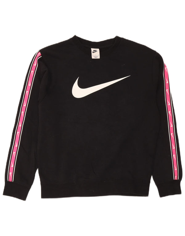 Женский свитер с рисунком Nike UK 10, маленький черный цветной блок