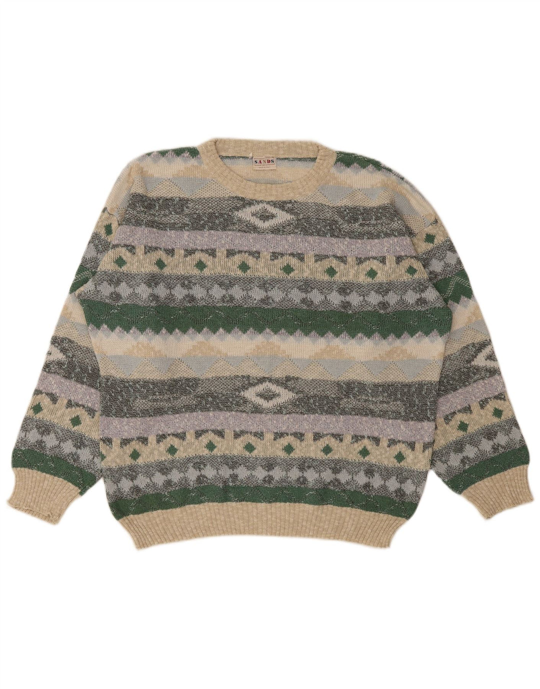 Vintage Mens Crew Neck Jumper Sweater IT 48/50 Medium Multicoloured