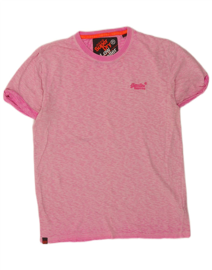 Superdry T-shirt top mellem lyserød bomuld til mænd