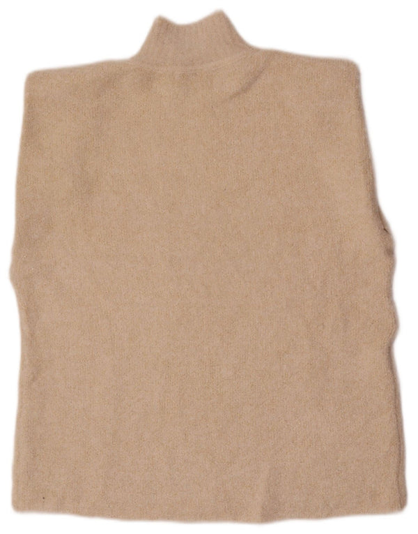 Zara Damen Übergroßes Weste-Tanktop UK 10 Small Off White Acryl