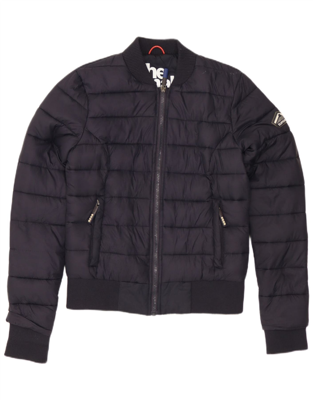 SUPERDRY polstret jakke til kvinder UK 10 Lille marineblå polyester