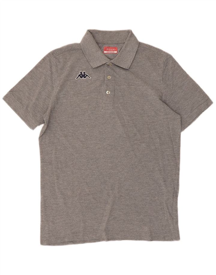 Polo Kappa Uomo In Cotone Grigio Medio