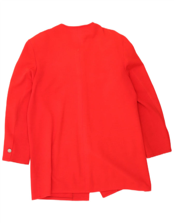 Giacca blazer vintage da donna a 5 bottoni UK 12 rossa media