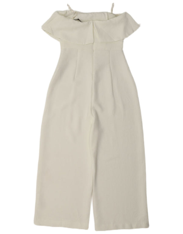 Trägerloser Damen-Jumpsuit von Zara, Größe S, Größe S, Weiß, Polyester