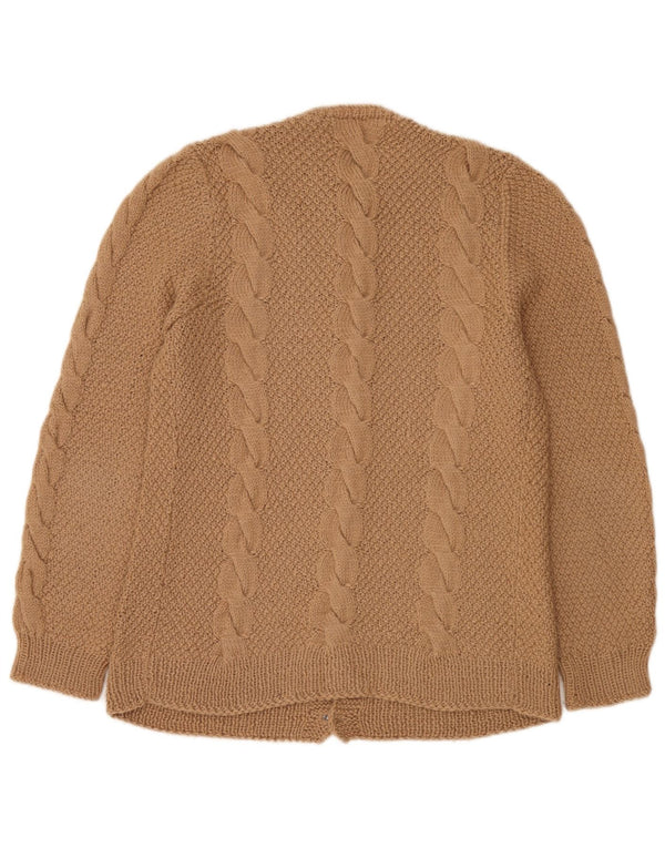 Vintage hombres Cardigan suéter grande beige