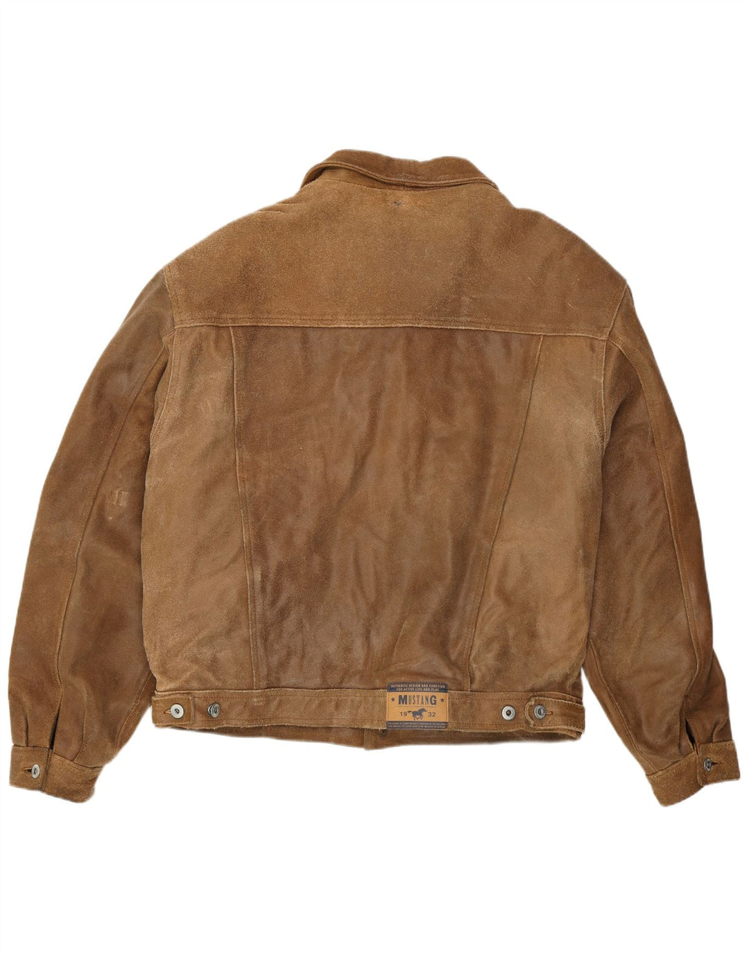 Giacca in pelle bomber da uomo Mustang UK 42 XL Marrone