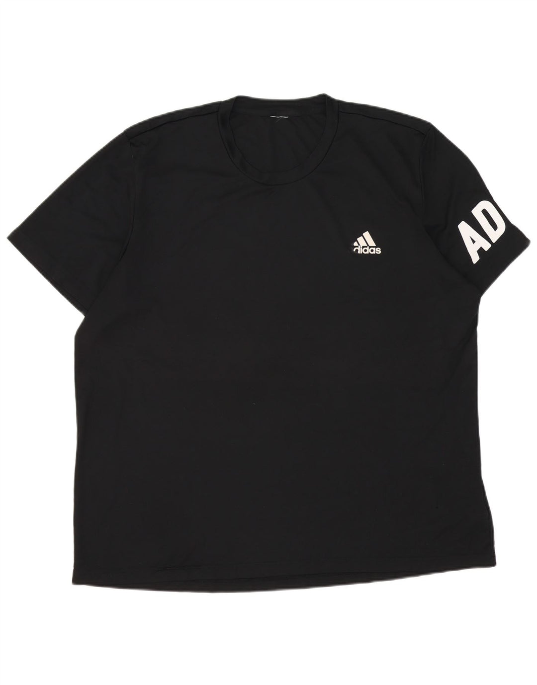 Adidas Mens Graphic T-Shirt Top 2XL Black Polyester