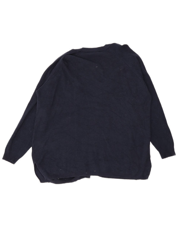 Marks & Spencer Pull cardigan ouvert pour femme UK 14 Large Bleu marine Viscose