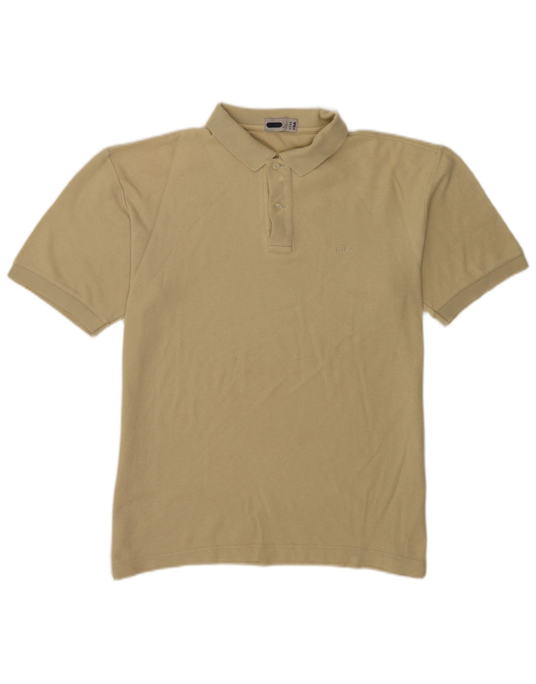 Fila Mens Polo Shirt IT 50 Medium Beige Cotton