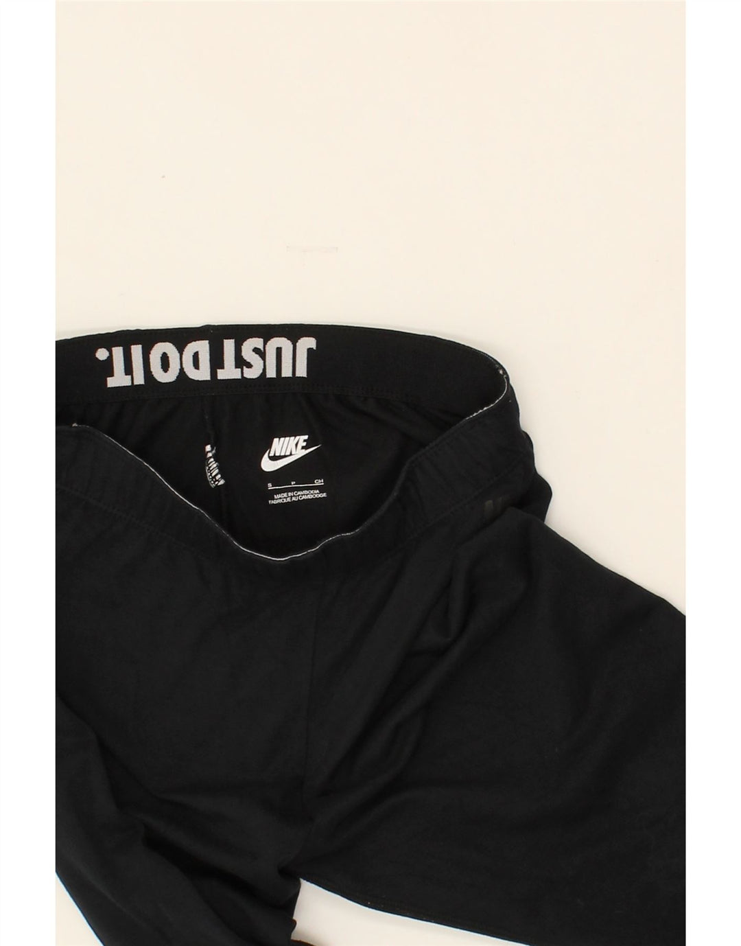 NIKE Womens Graphic Leggings UK 8 Small Black Vintage Nike and Second-Hand Nike from Messina Hembry 
