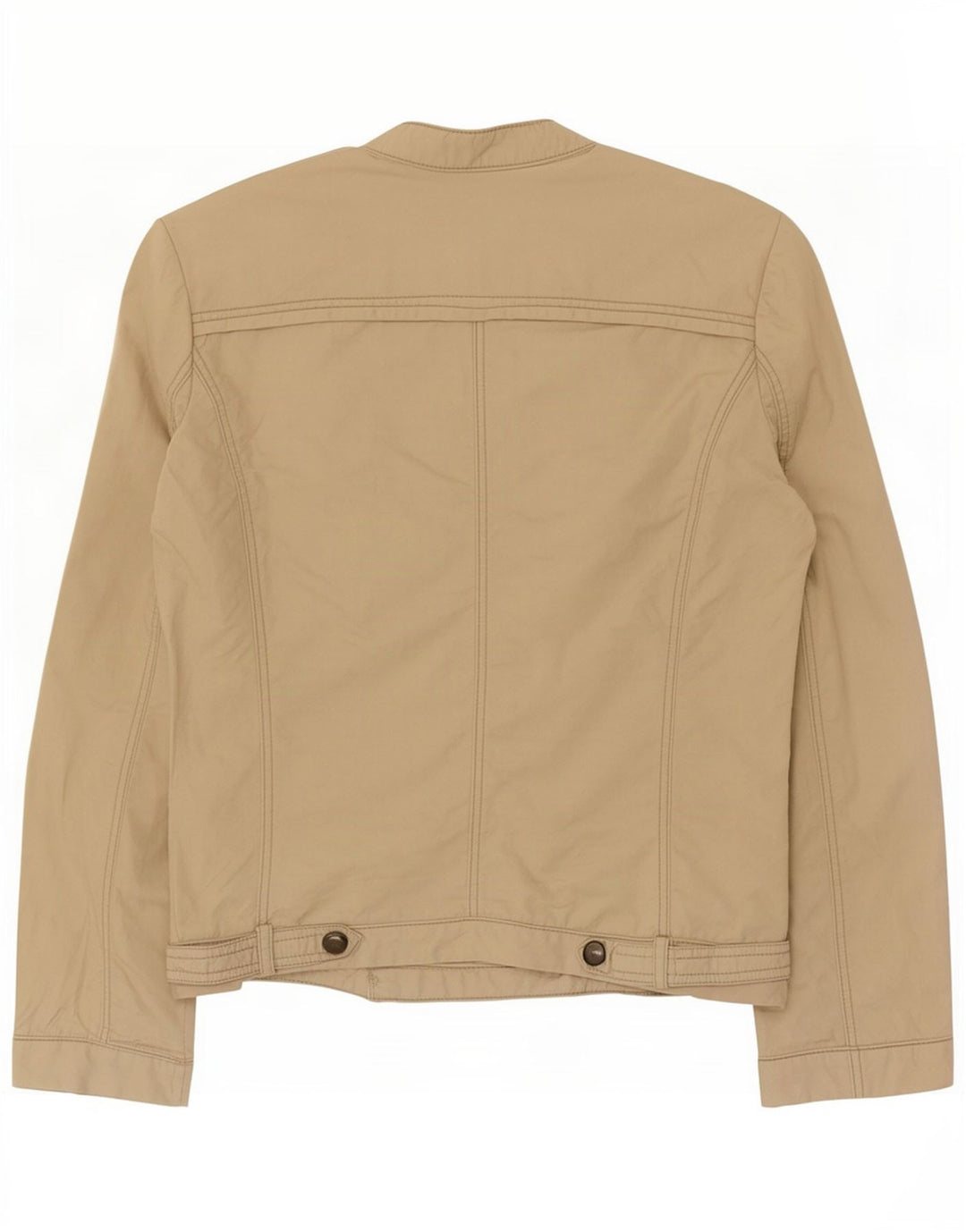 Zara Womens Bomber Jacket UK 12 Coton Beige Moyen