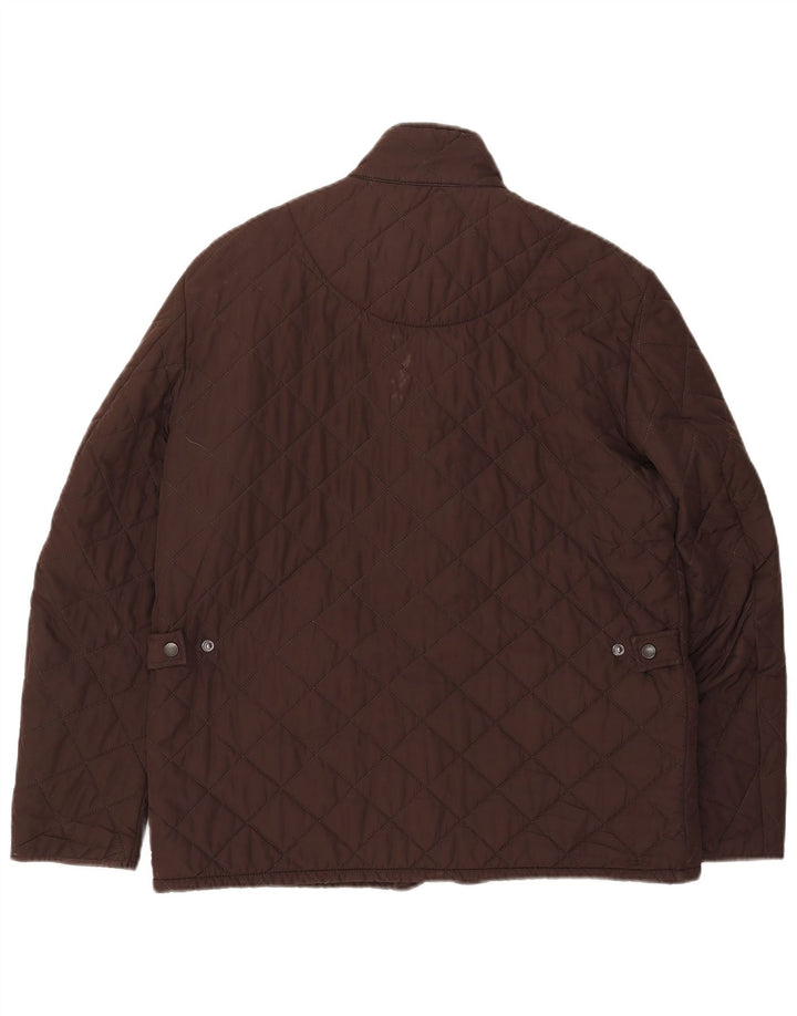 BARBOUR Chaqueta acolchada para hombre UK 40 Large Marrón Poliéster