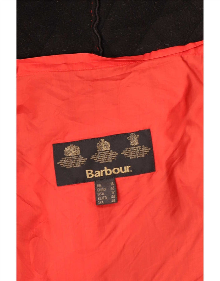 Barbour Quiltet jakke til kvinder UK 16 Stor rød polyamid