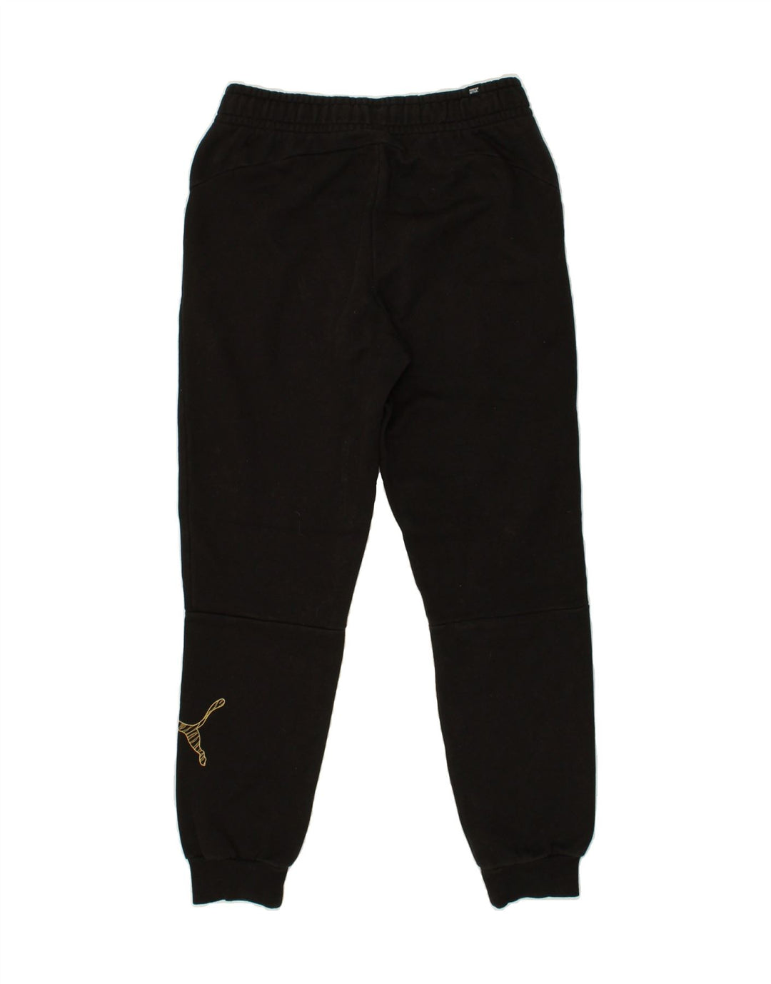PUMA Mens Tracksuit Trousers Joggers Small Black Cotton | Vintage Puma | Thrift | Second-Hand Puma | Used Clothing | Messina Hembry 