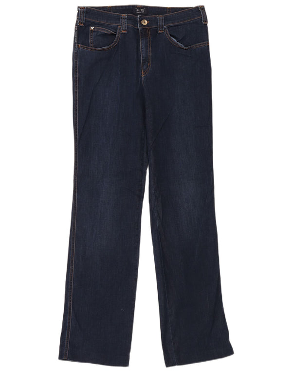 Jeans dritti da donna Armani W31 L32 cotone blu navy