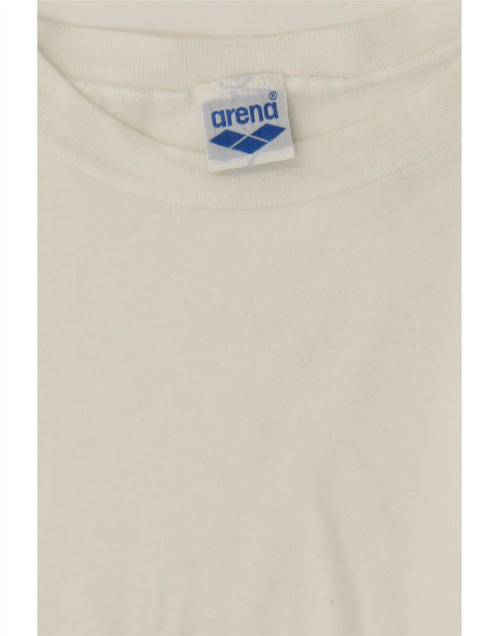 ARENA Mens T-Shirt Top Large White Vintage Arena and Second-Hand Arena from Messina Hembry 